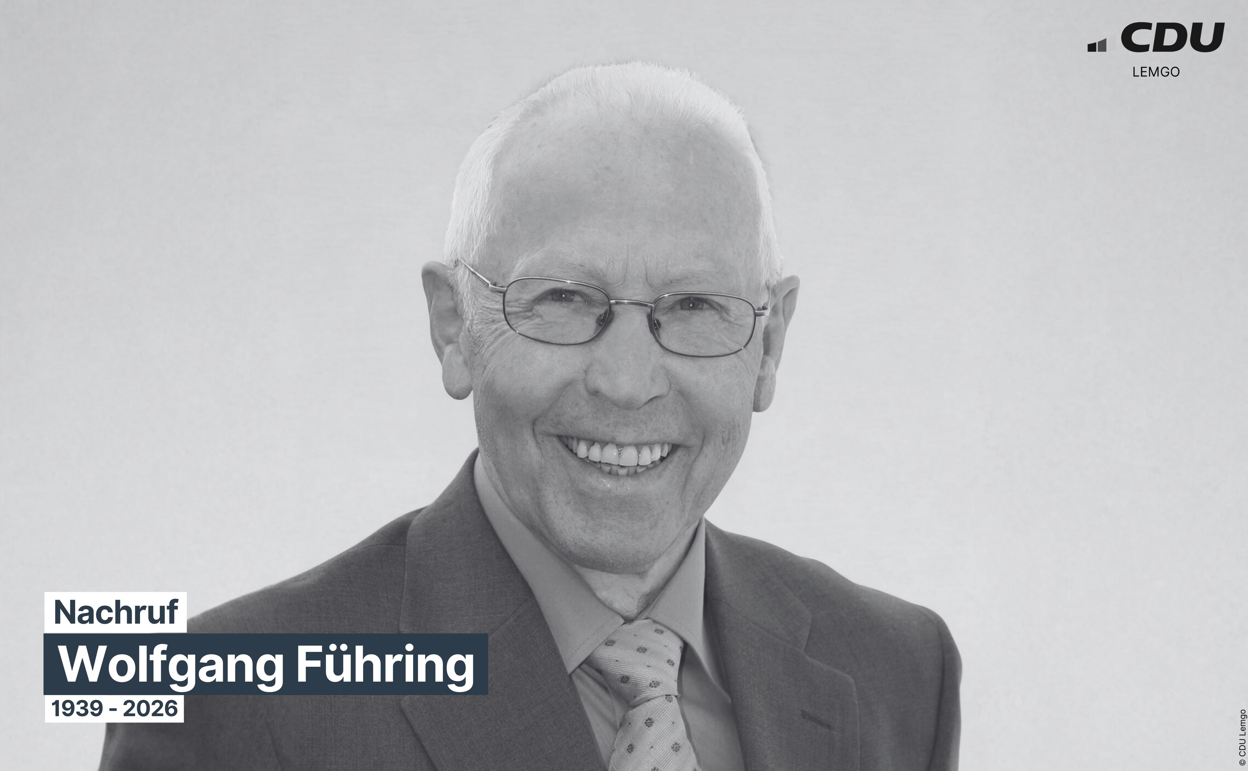 CDU Lemgo trauert um langjährigen Ratsherrn Wolfgang Führing – Lemgo Radio